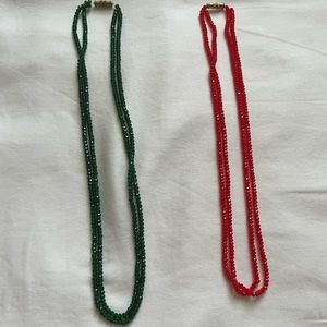 Crystal mala  2 lines necklace $30 each